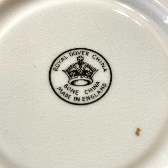 1950s Fine Bone English China Royal Dover “Rosina” Pttrn Tea Saucer Dish 5.75” - Picture 5 of 5